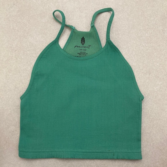 Free People Tops - Free People Movement Happiness Runs Crop Tank in green size XS/S